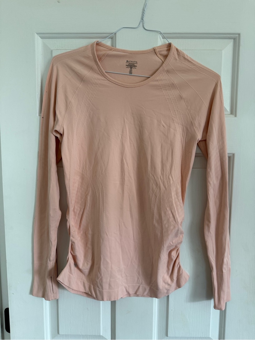 Athleta Seamless Long-Sleeve Crew Top in Blush